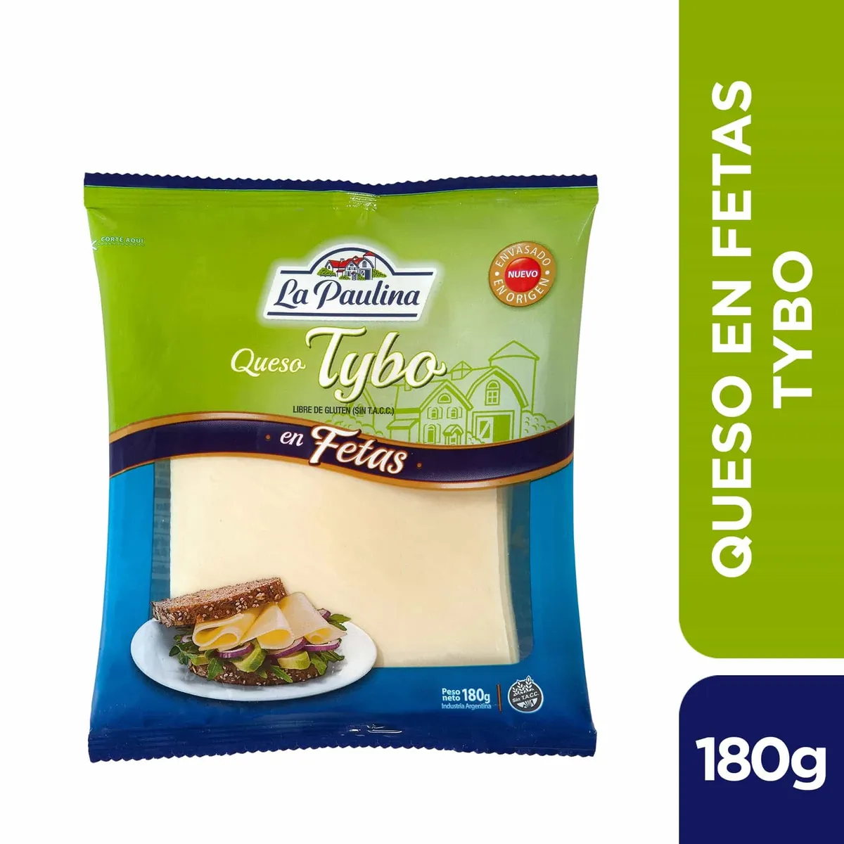 Queso tybo feteado 180 g.