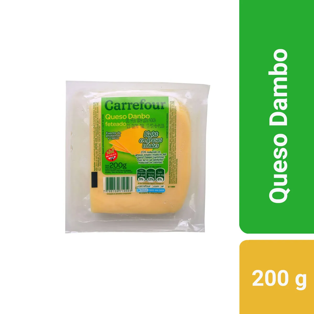 Queso danbo feteado Carrefour 200 grs