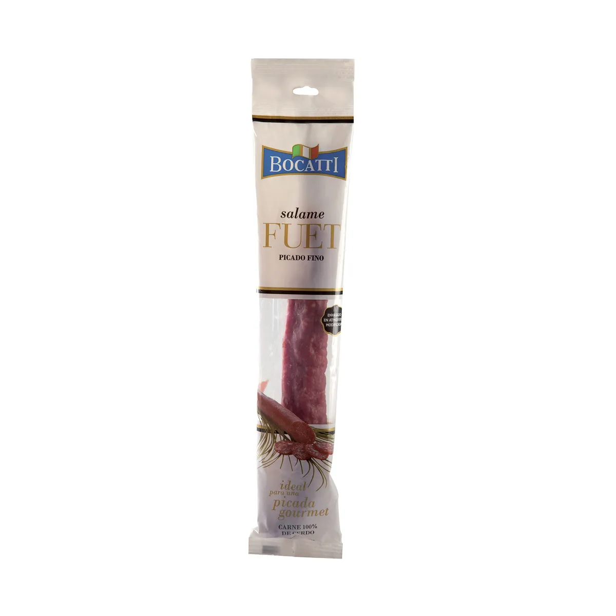 Salame fuet Bocatti picado fino 130 g.