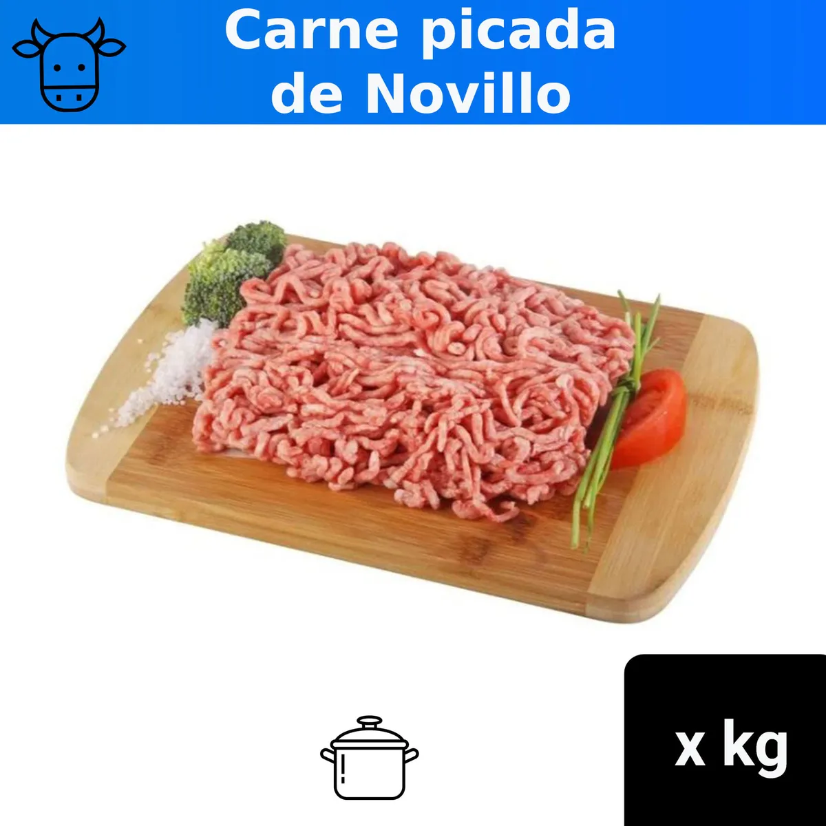 Carne picada Novillo x kg