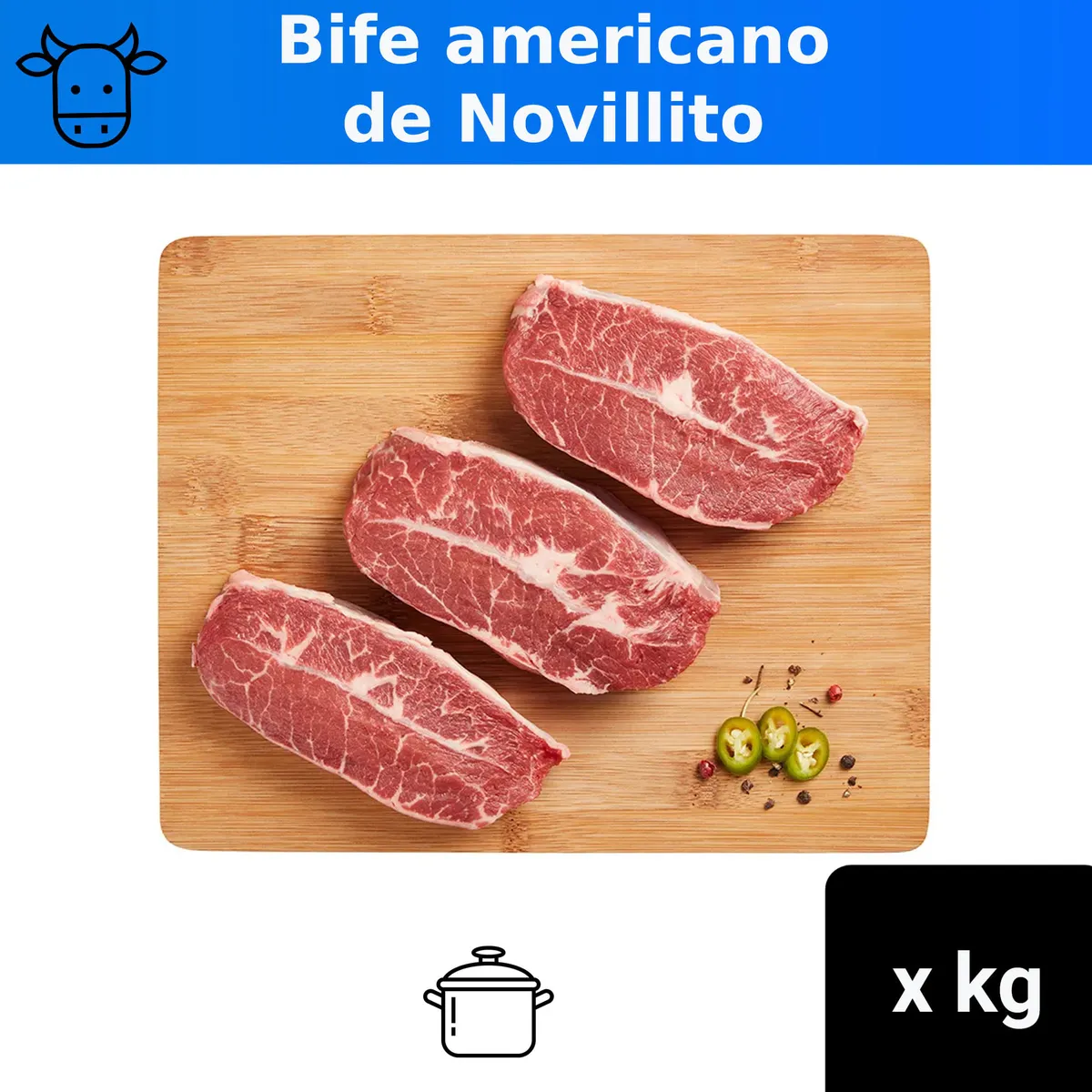Bife americano Novillito x kg.