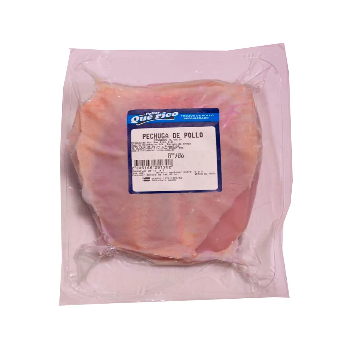 Pechuga de pollo al vacio Que rico x kg.