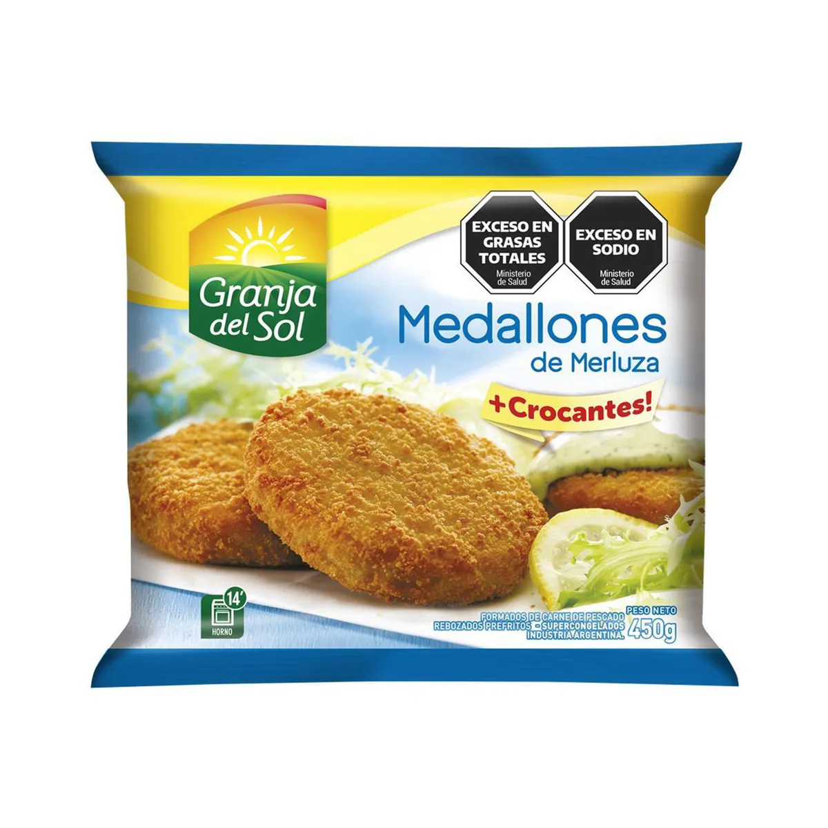 Medallones de merluza Granja del Sol 450 g.