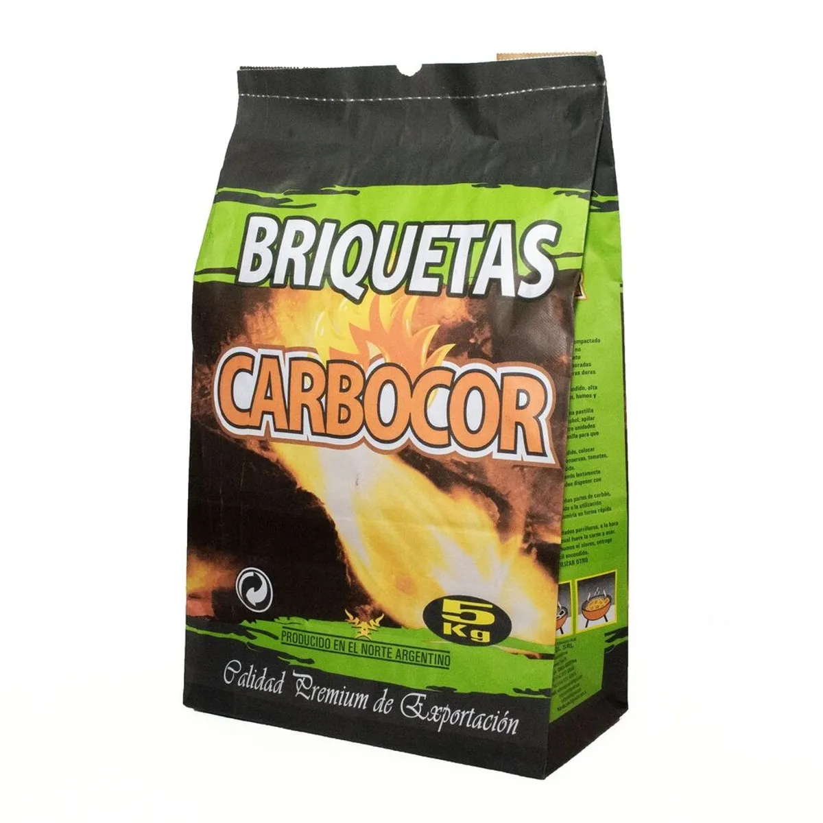 Briquetas de carbón 5 kg.