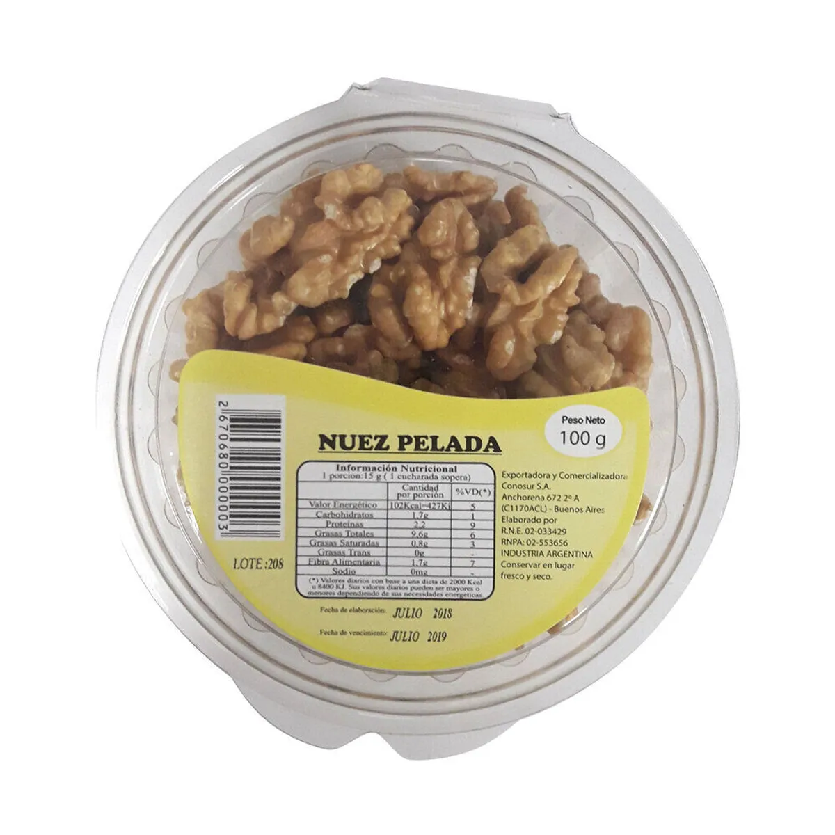 Nueces peladas 100 g.