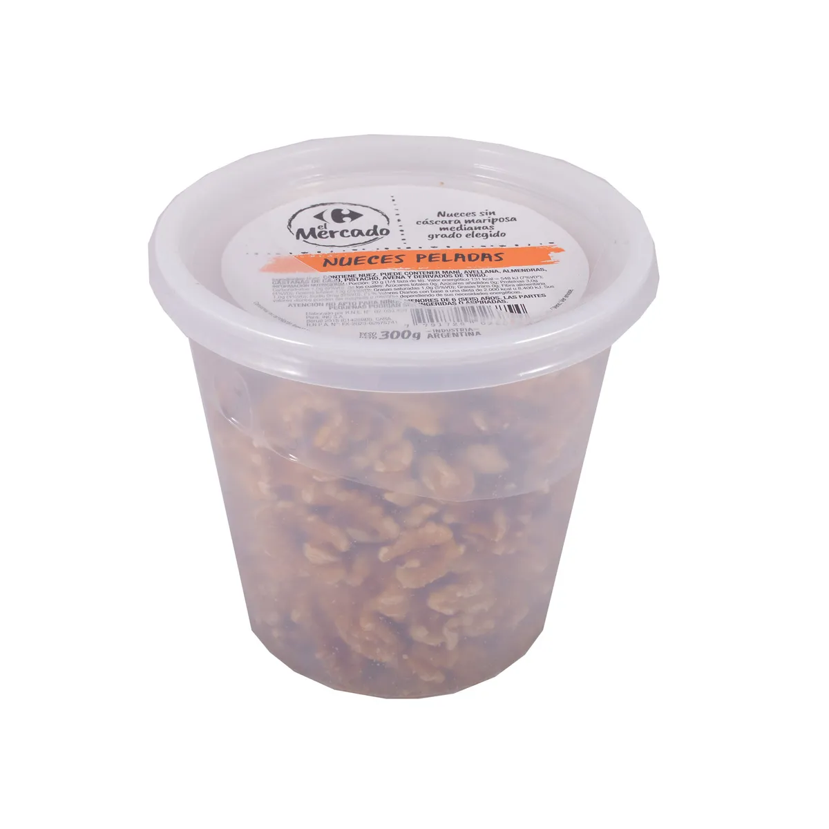 Nueces peladas El mercado 300 g.