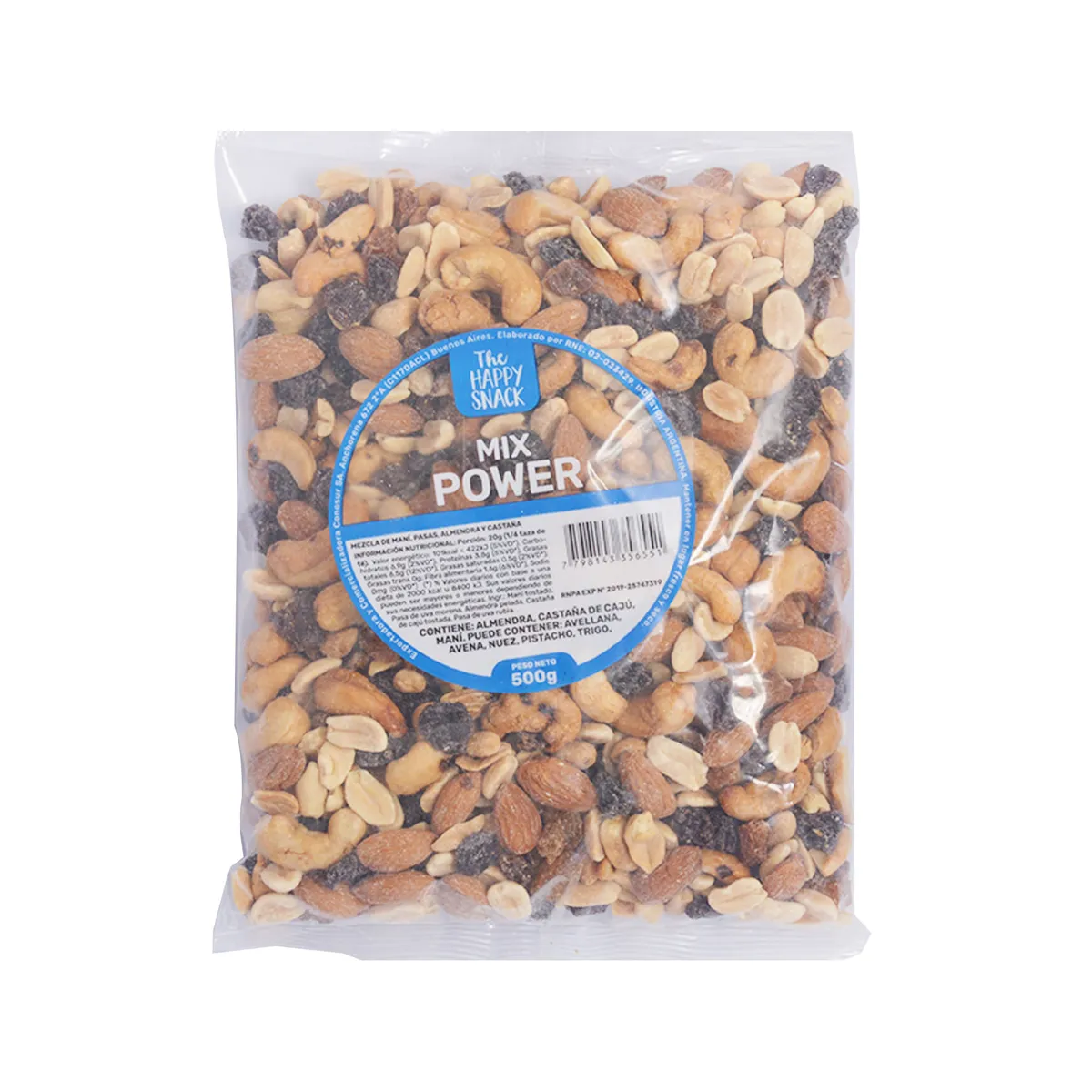 Mix de frutos secos power 500 g.
