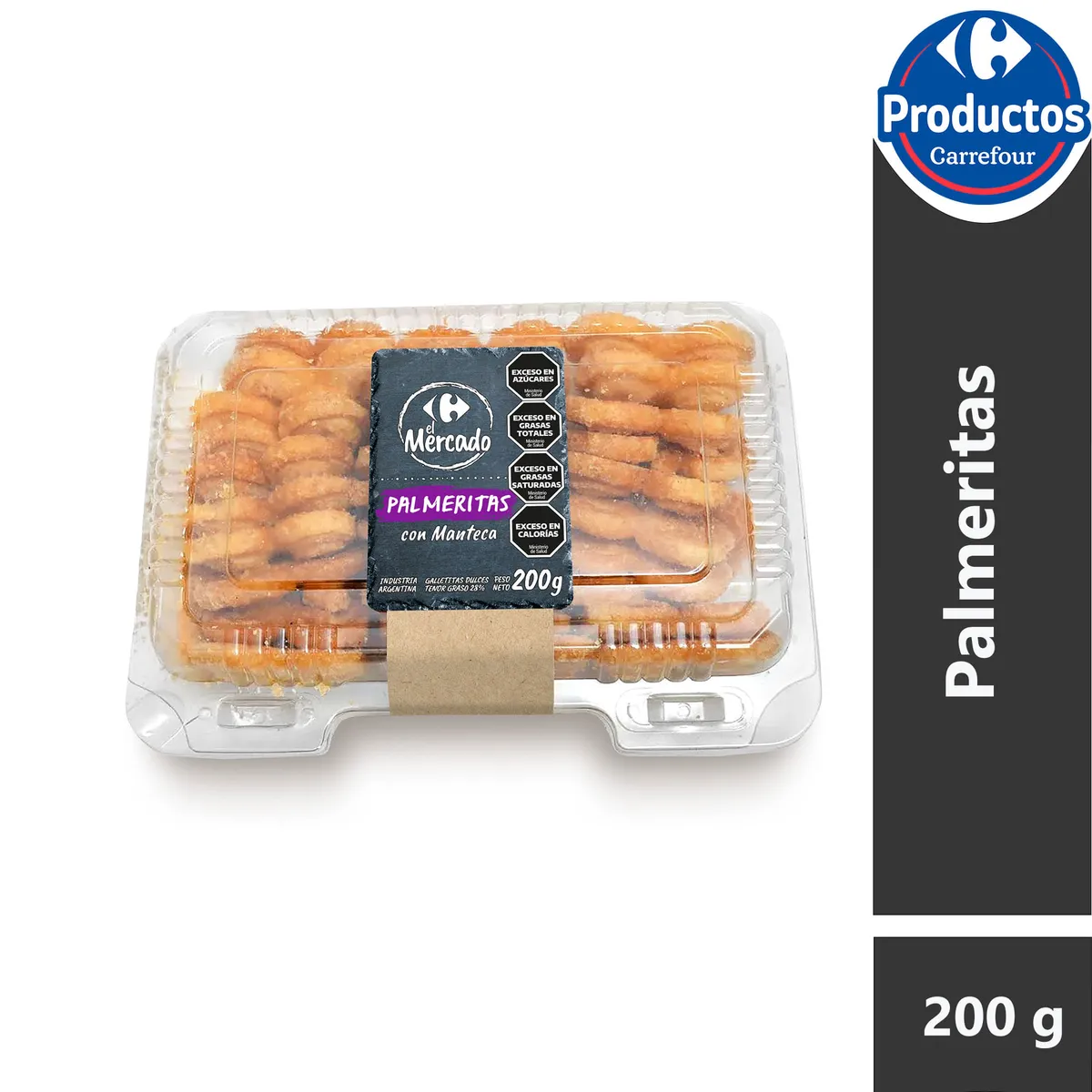 Palmeritas de manteca El Mercado 200 g.
