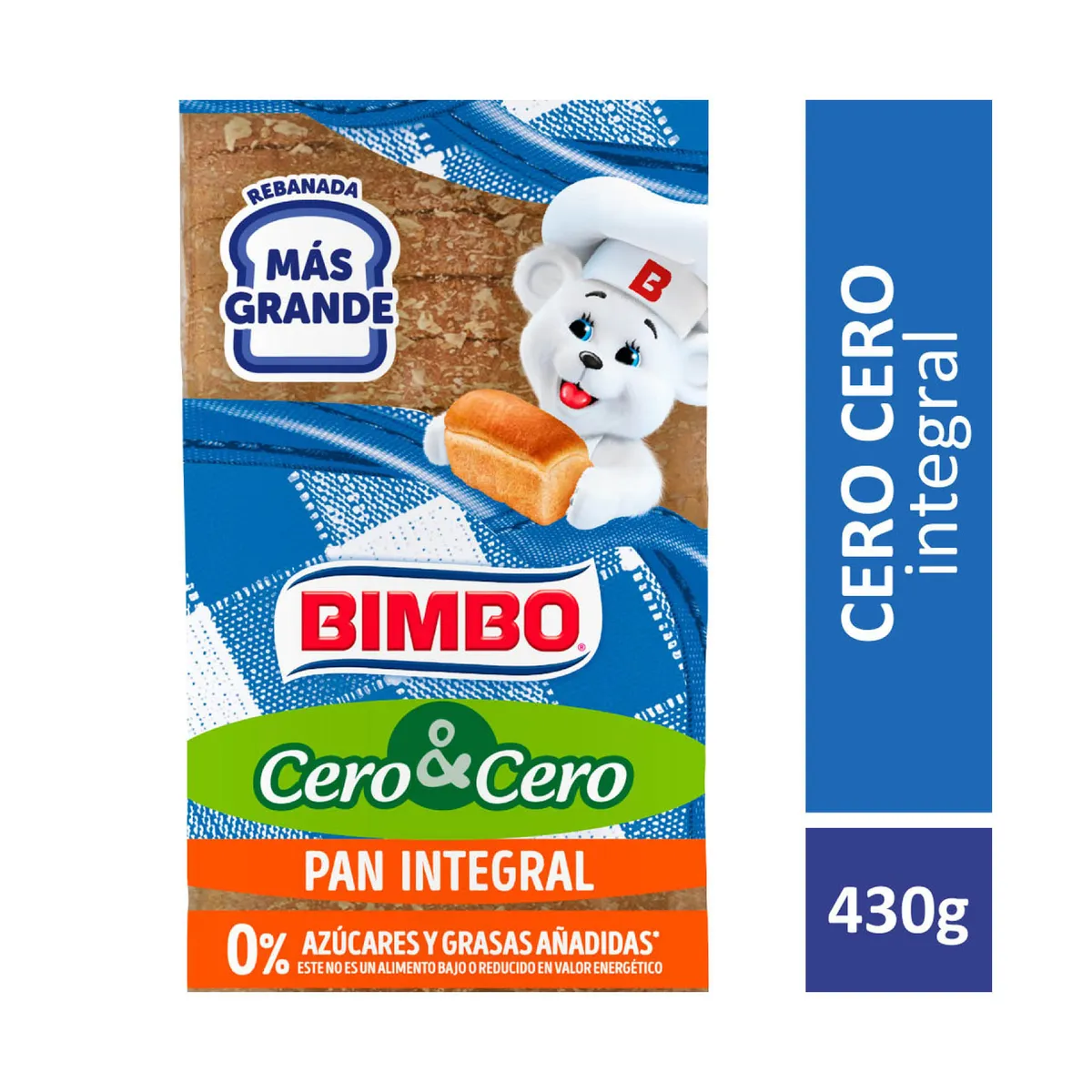 Pan integral Bimbo Cero Cero 430 grs