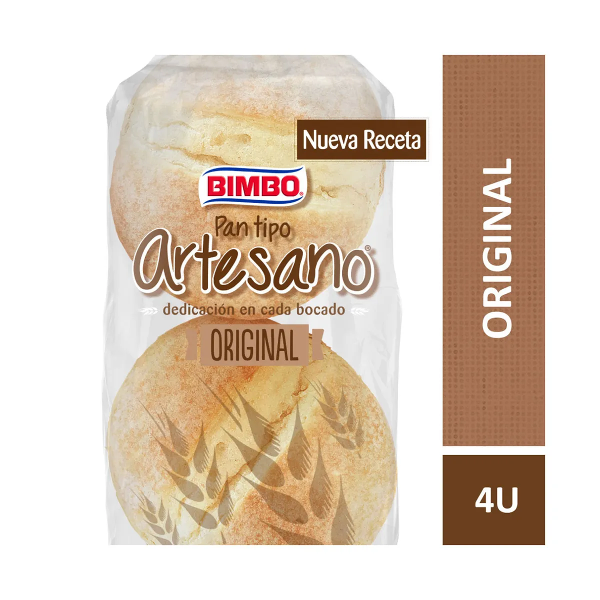 Pan de hamburguesa Bimbo Artesano 4 uni