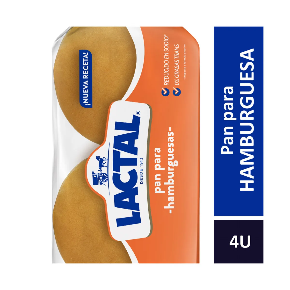 Pan para hamburguesa Lactal 4 uni