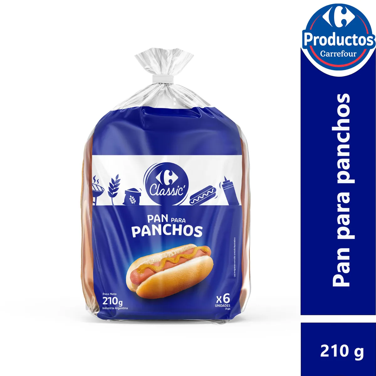 Pan para panchos Carrefour classic 6 u.