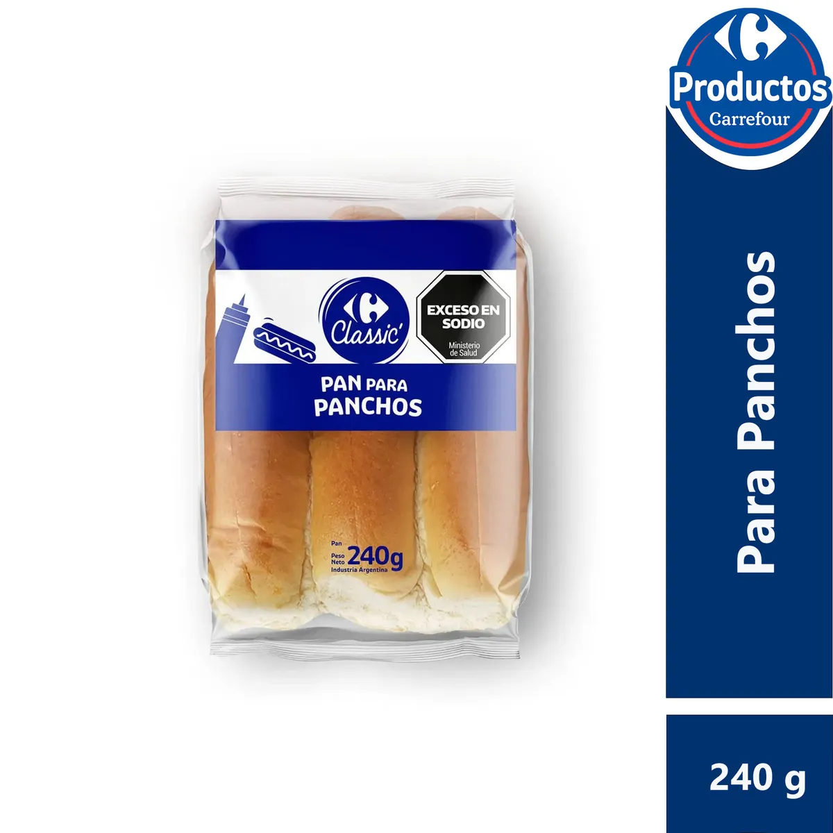 Pan para panchos Carrefour Classic 240 grs