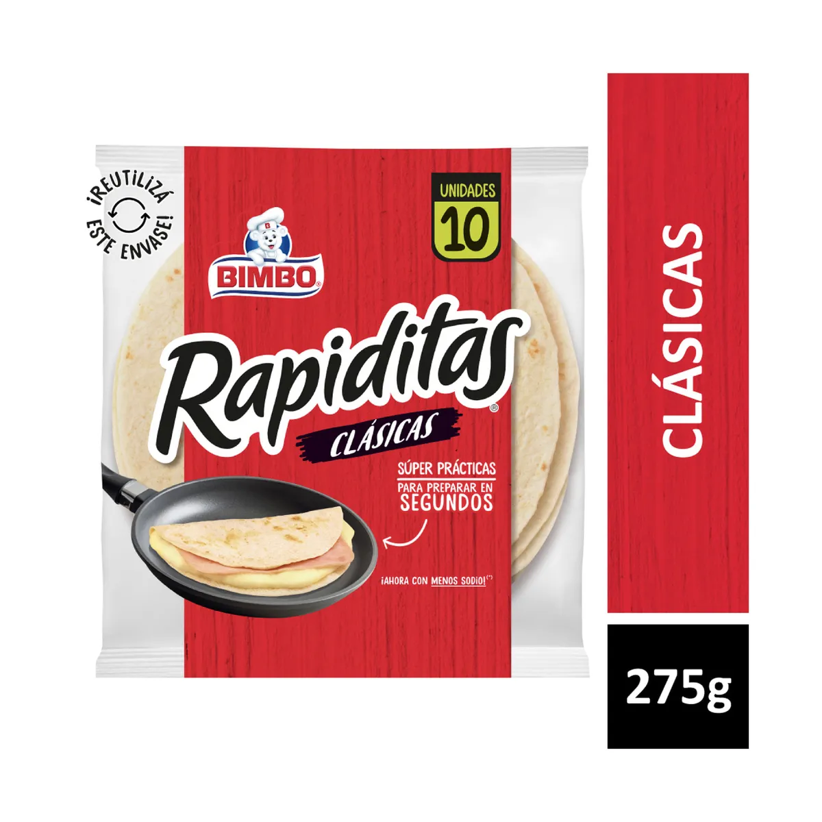 Tortillas clásicas Rapiditas 10 uni