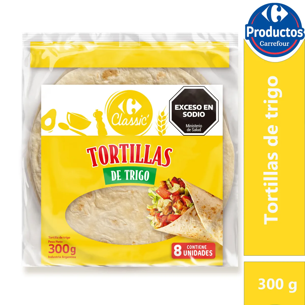 Tortillas de trigo Carrefour classic 300 g.