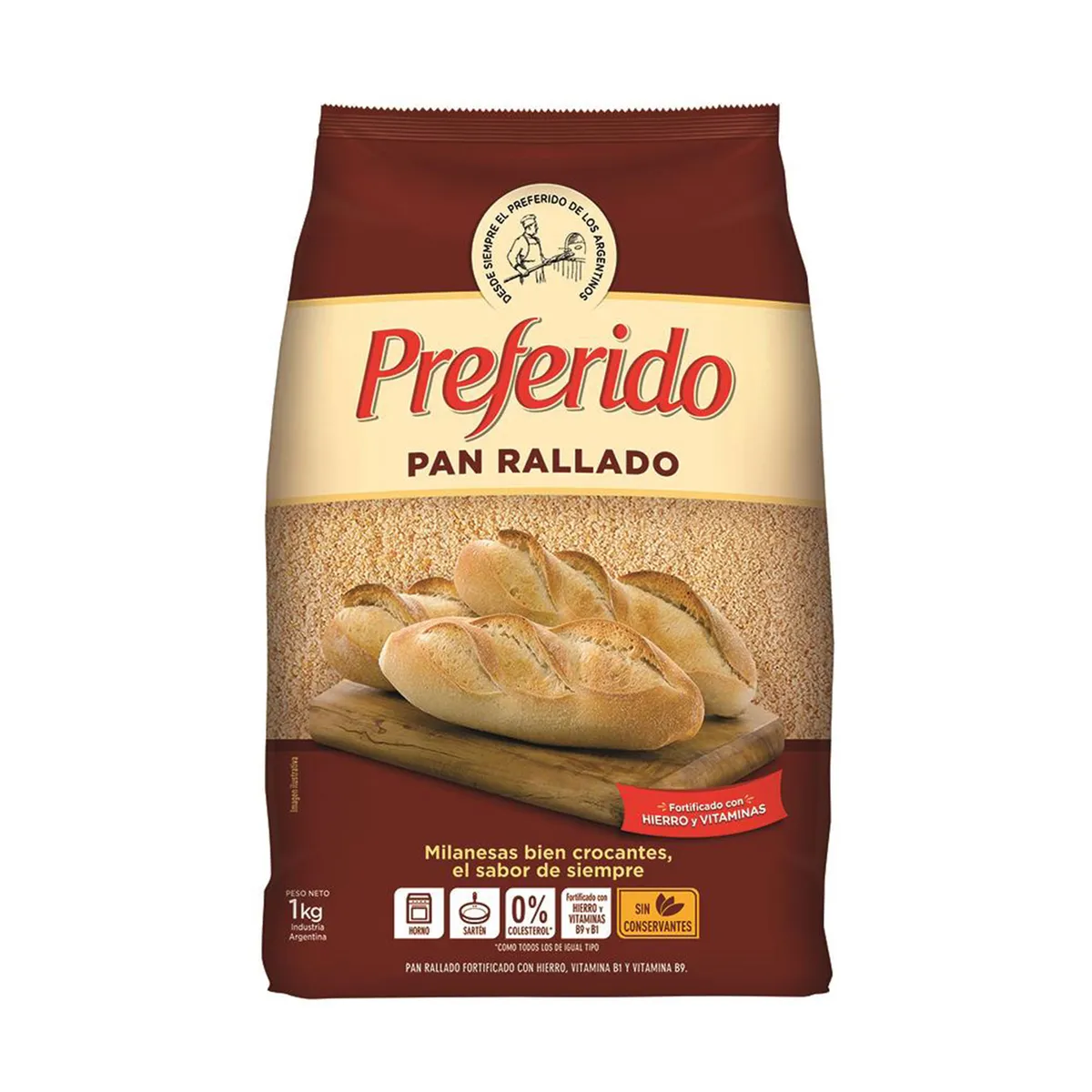 Pan rallado Preferido fortificado 1 kg.