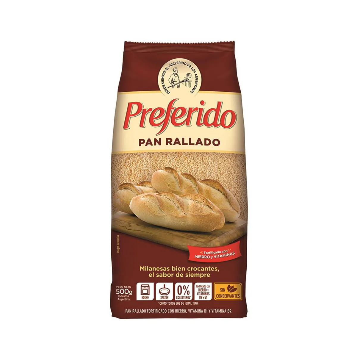 Pan rallado Preferido fortificado 500 g.