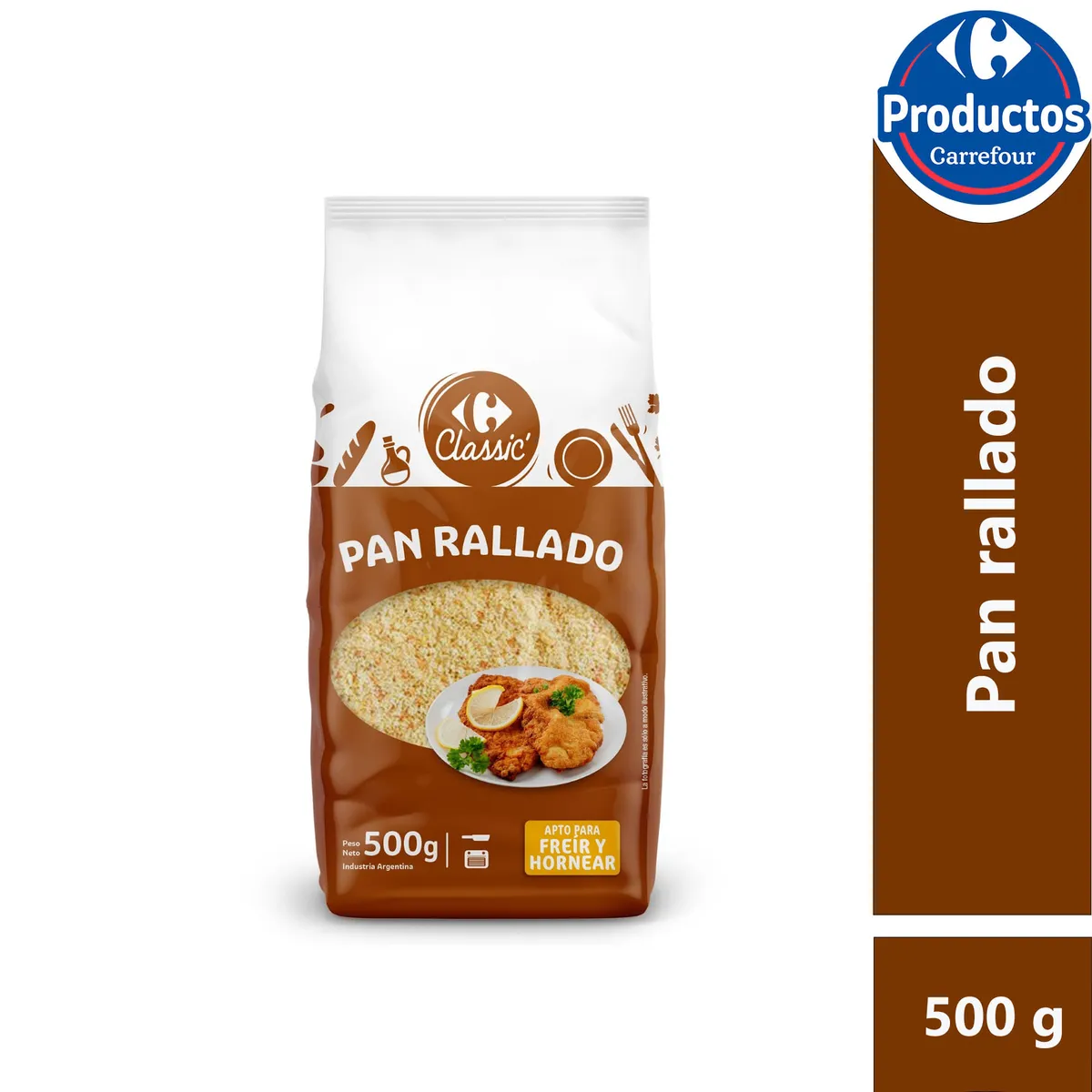 Pan rallado Carrefour classic 500 g.