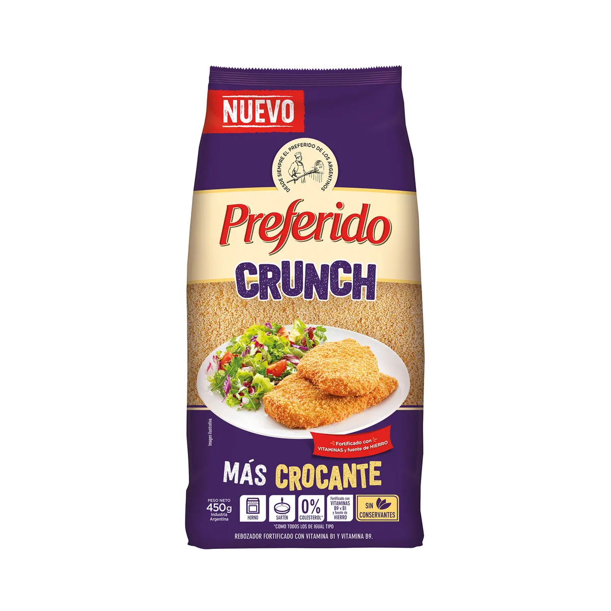 Rebozador Preferido crunch 450 g.