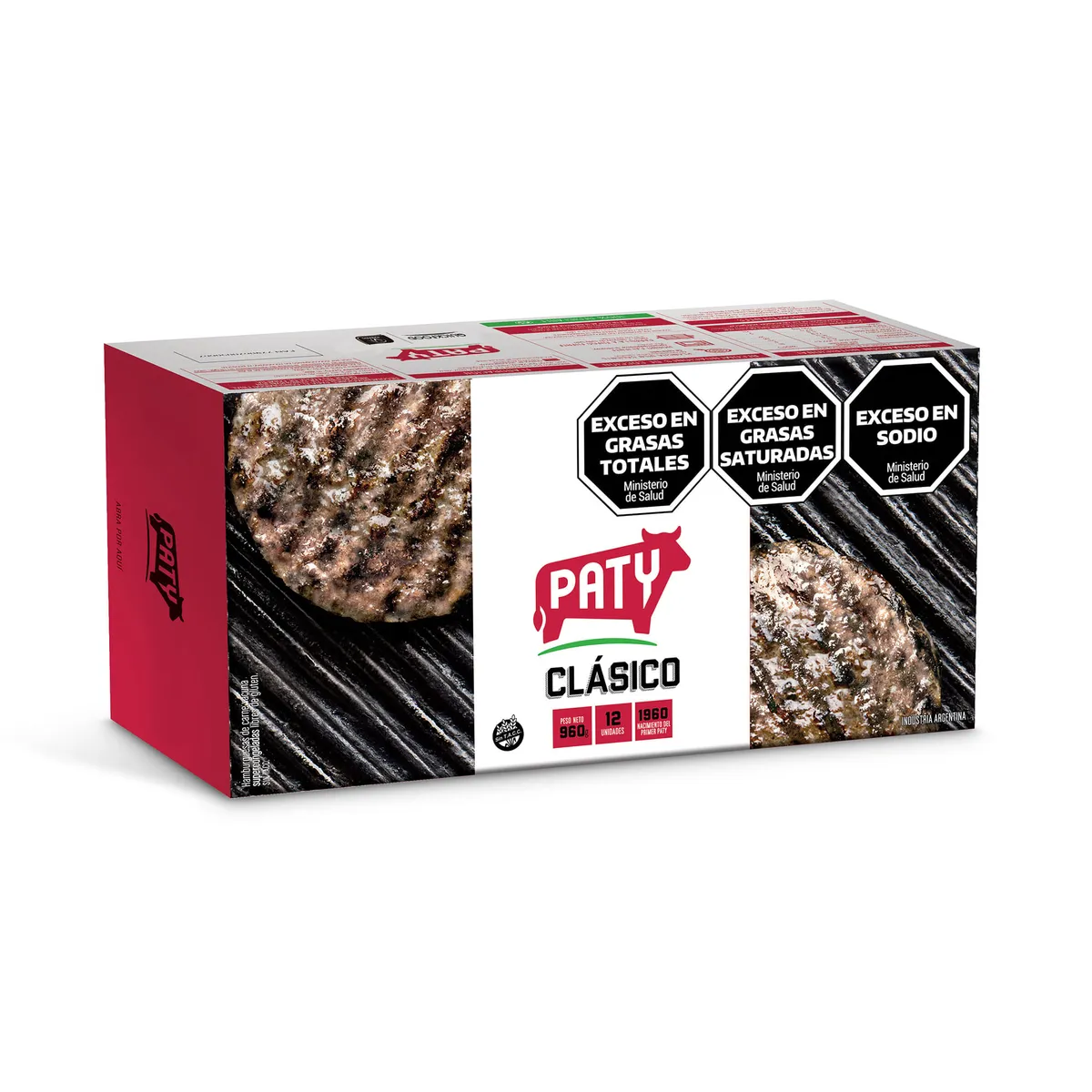 Hamburguesa Paty clásico en caja 12 uni