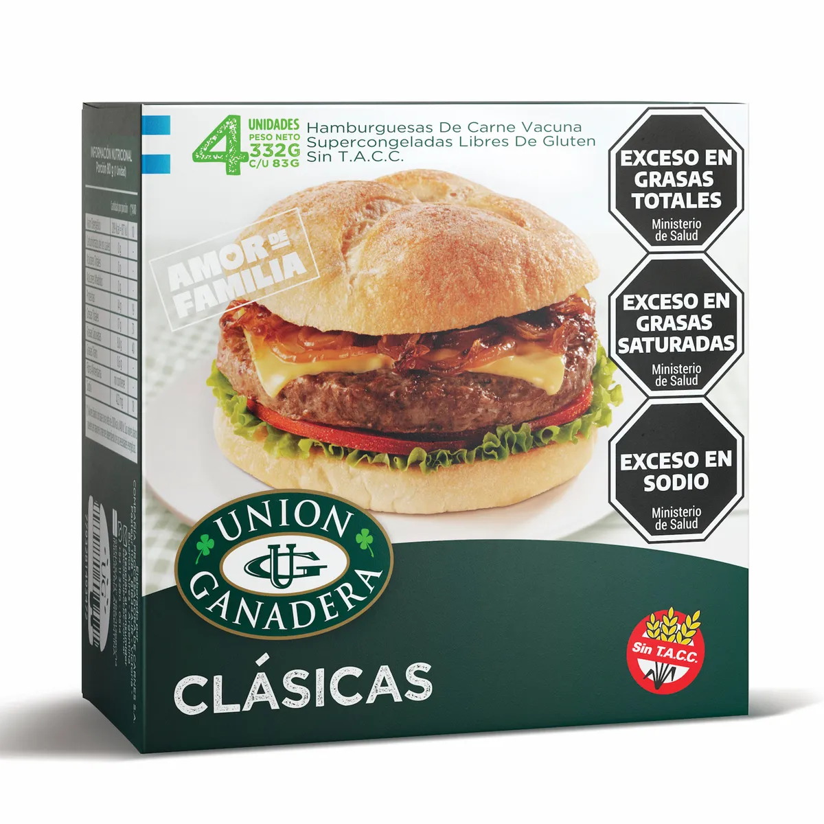 Hamburguesa de carne Unión ganadera 4 uni