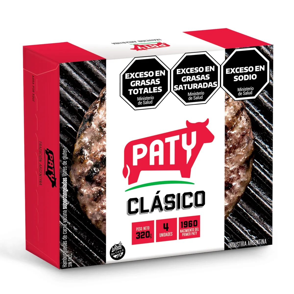 Hamburguesa Paty clásico en caja 4 uni