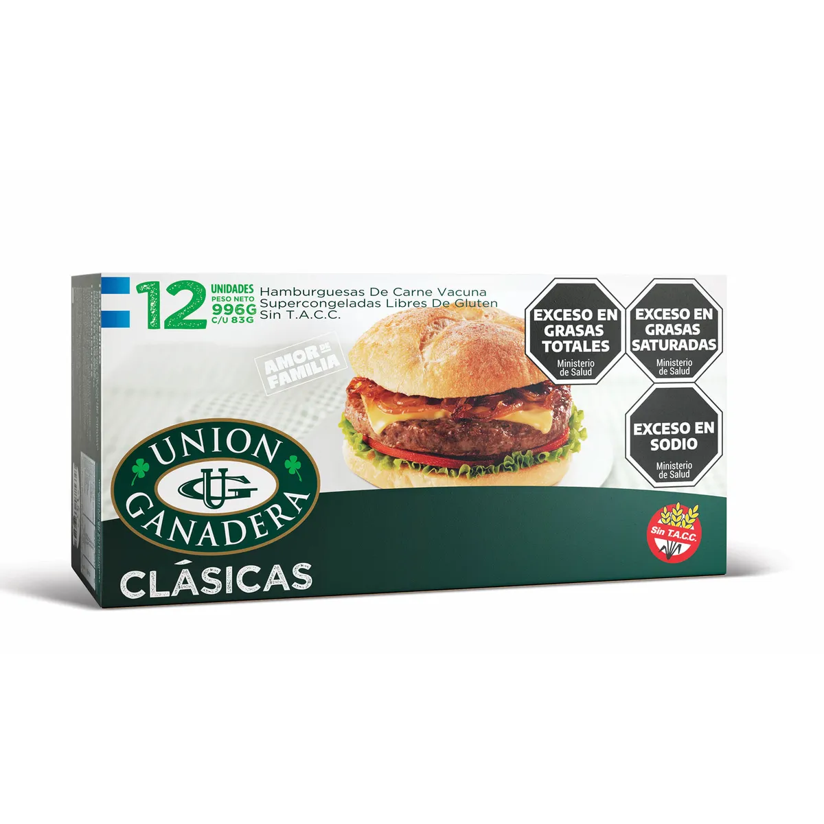 Hamburguesa de carne Unión ganadera 12 uni