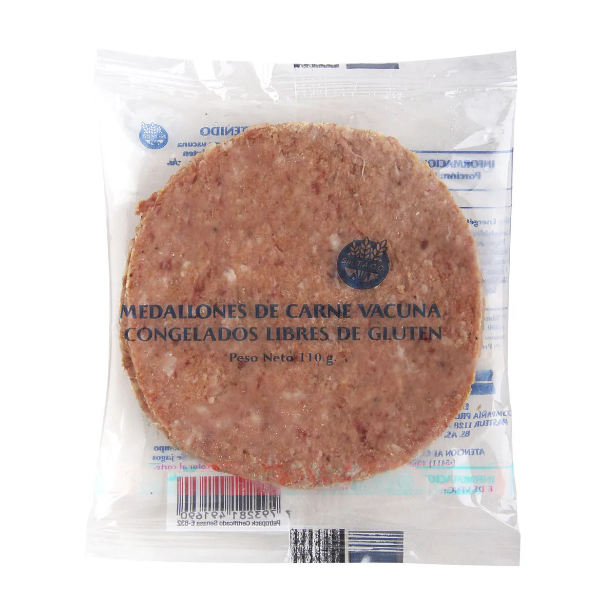 Medallón de carne vacuna 110 g.