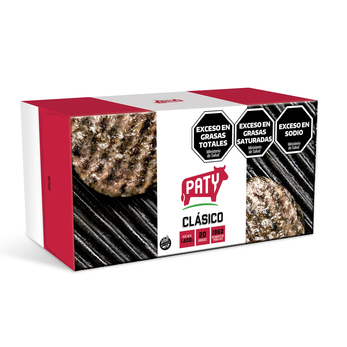 Hamburguesa Paty clásico en caja 20 uni
