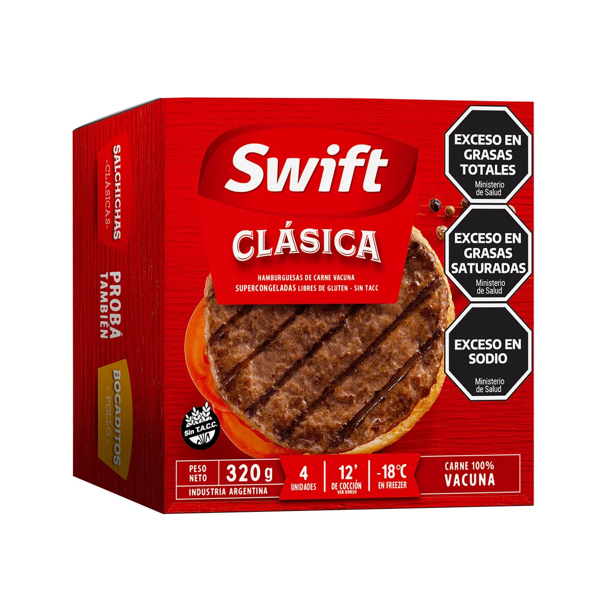 Hamburguesa Swift clásica 4 u.