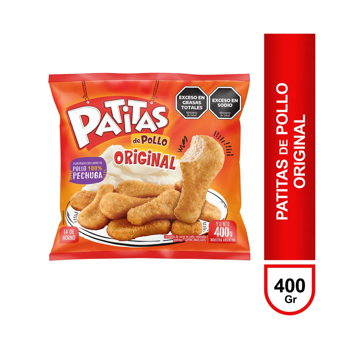 Bocaditos de pollo Patitas sabor original 400 grs