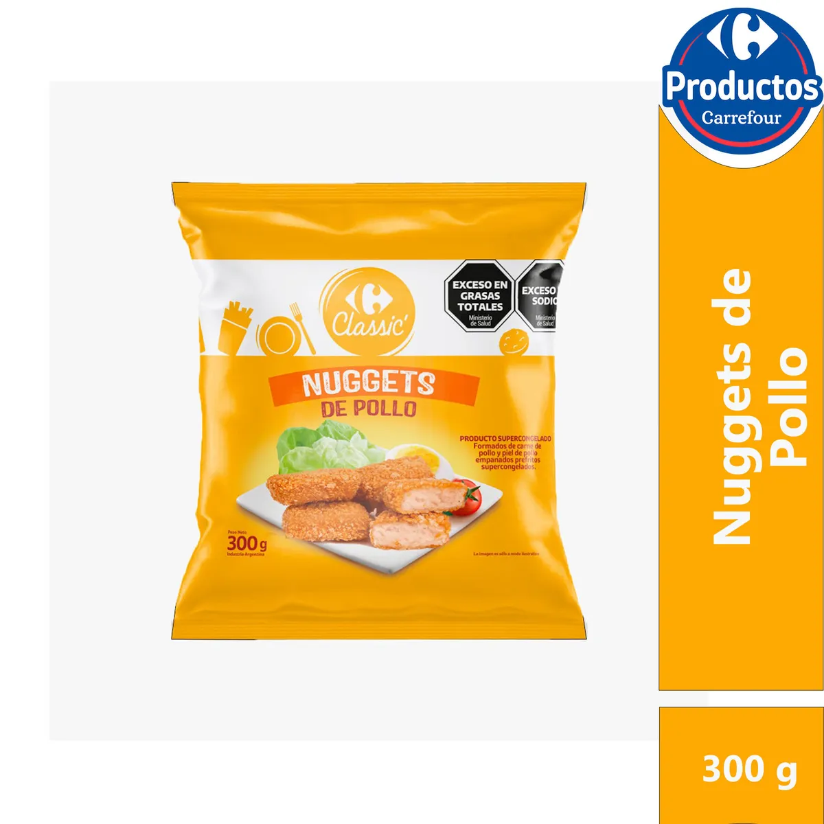 Nuggets de pollo Carrefour Classic 300 g.