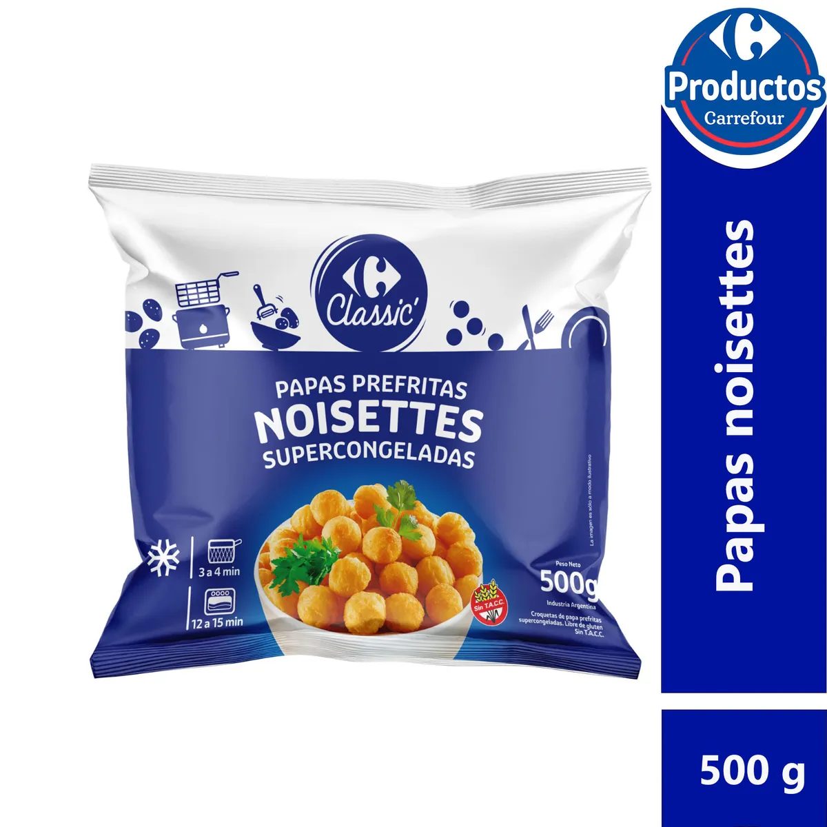 Papas noisettes Carrefour classic 500 g.
