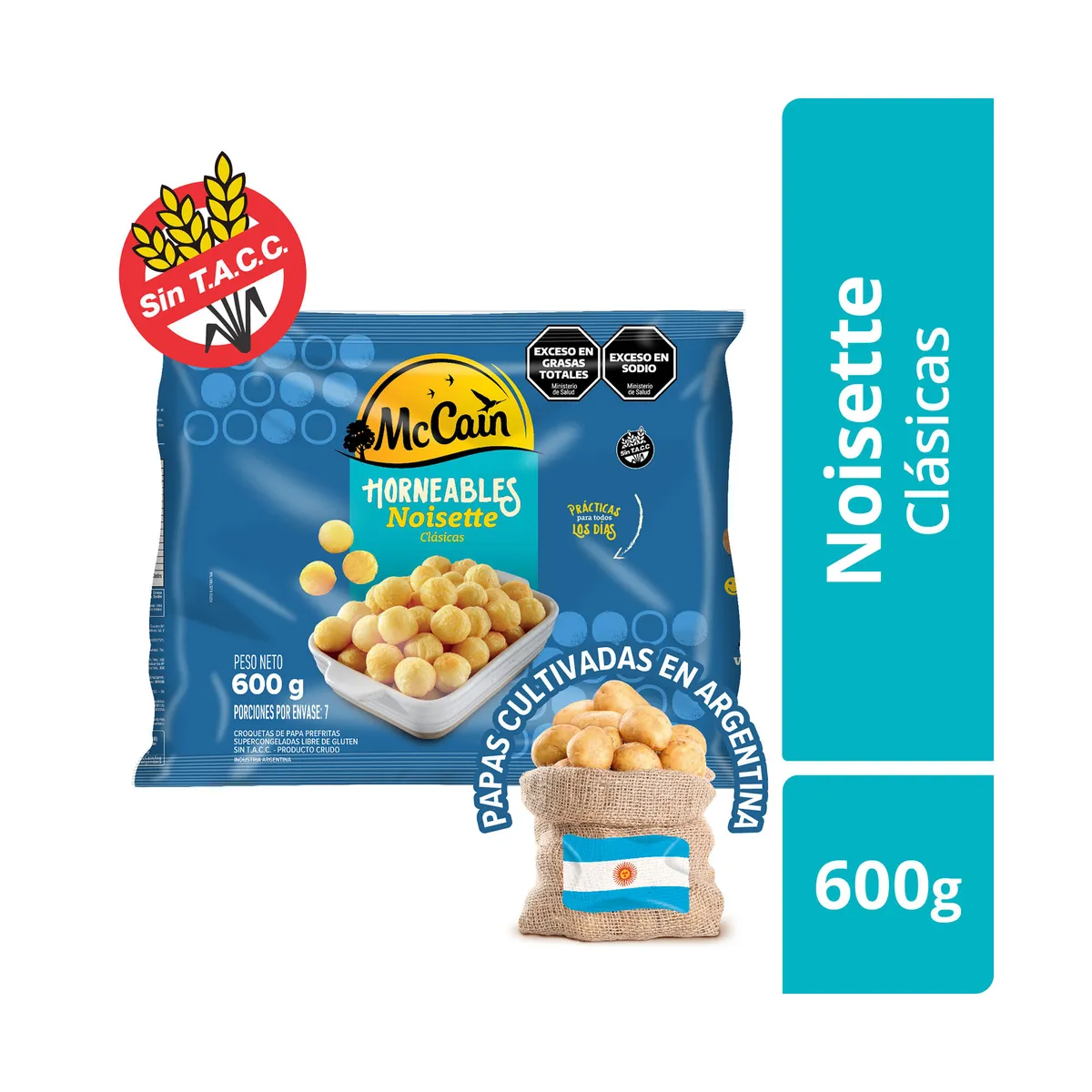Papas noisettes Mc Cain en bolsa 600 g.
