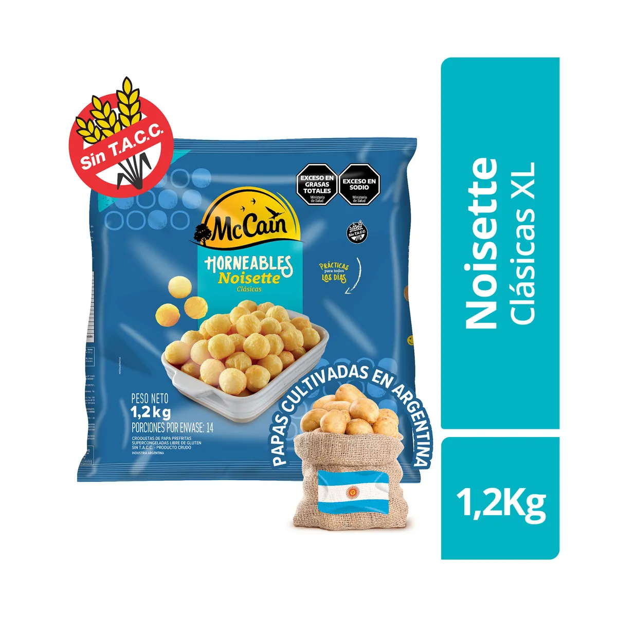 Papas noisettes Mc Cain en bolsa 1.2 kg.