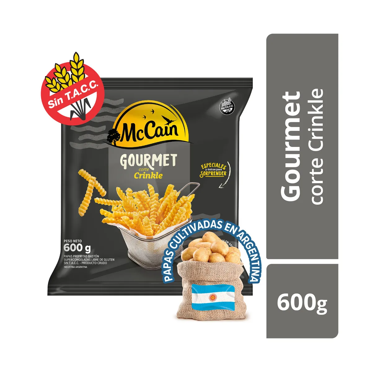 Papas crinkle Mc cain en bolsa 600 g.