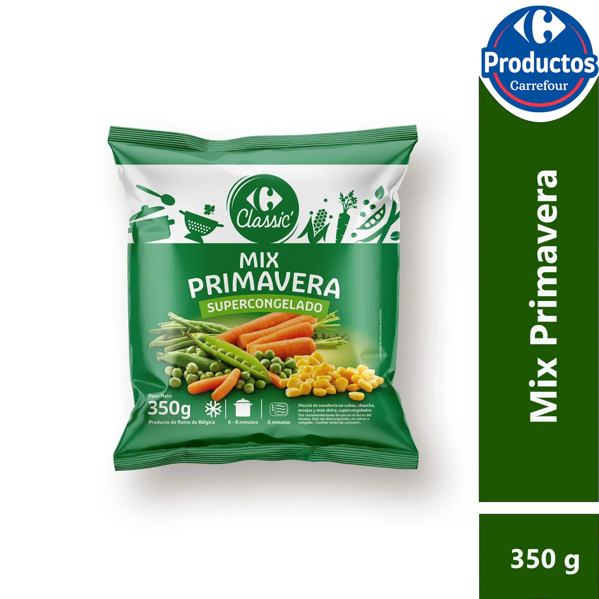 Mix primavera congelada Carrefour Classic 350 g.