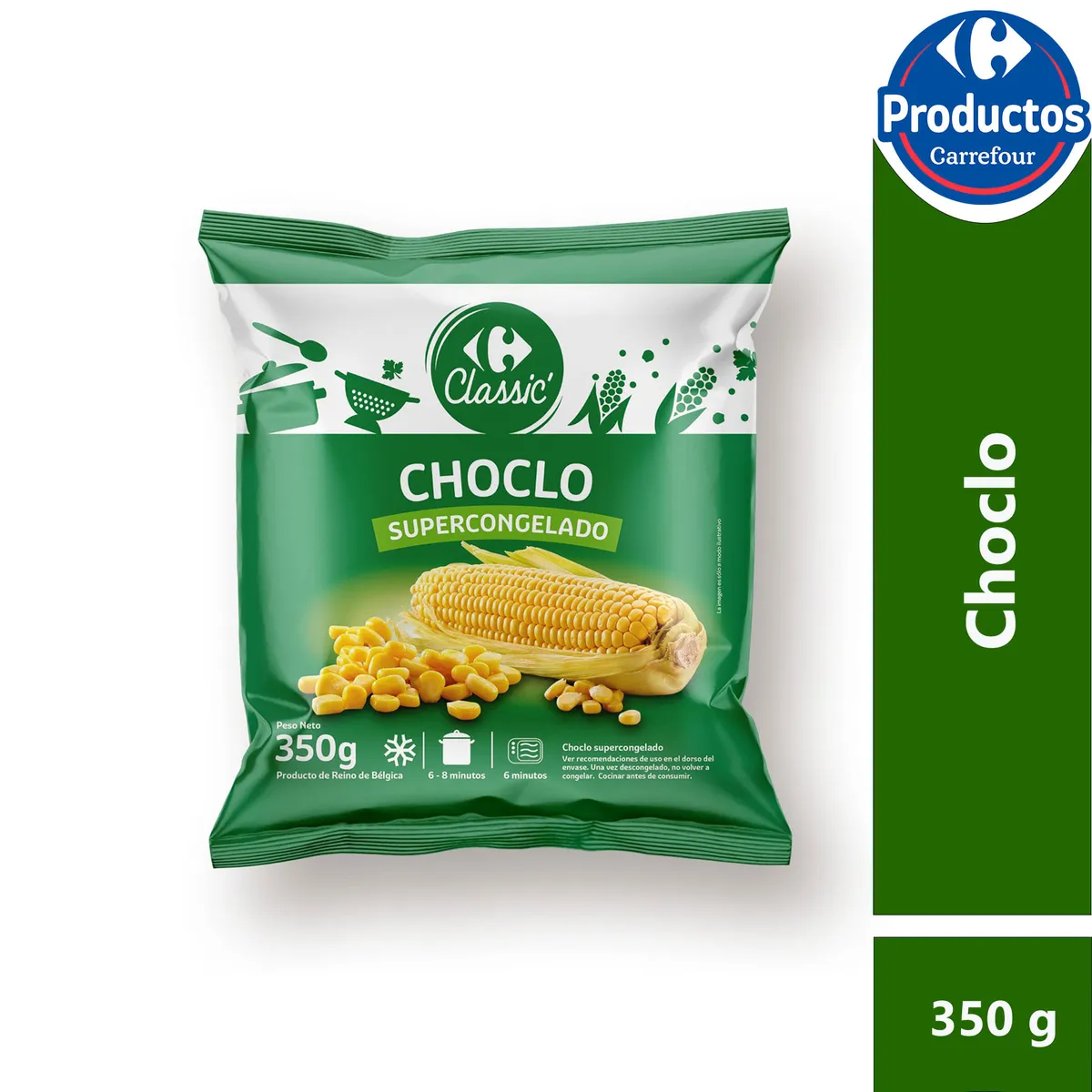 Choclo congelado Carrefour Classic 350 g.