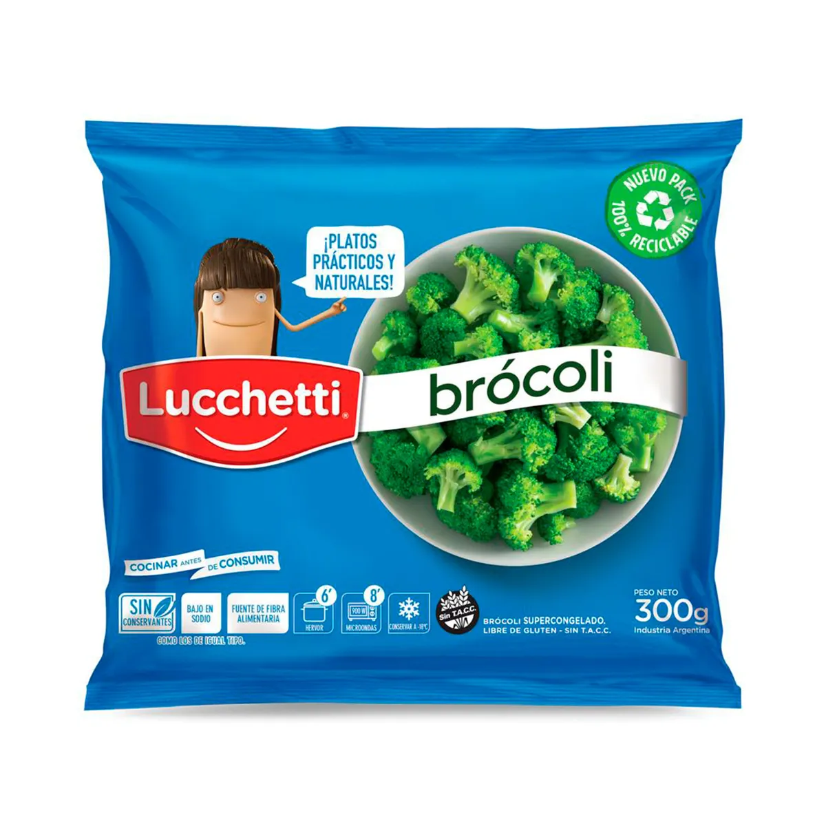 Brócoli Lucchetti en bolsa 300 g.