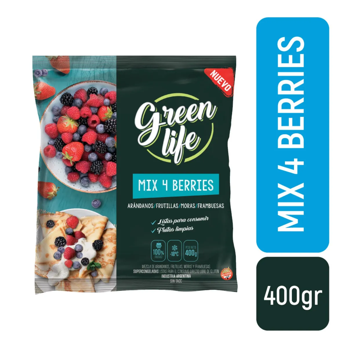 Mix cuatro barries Green life 400 g.