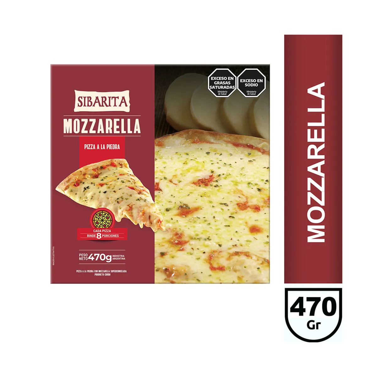 Pizza de muzzarella clásica Sibarita en caja 470 grs