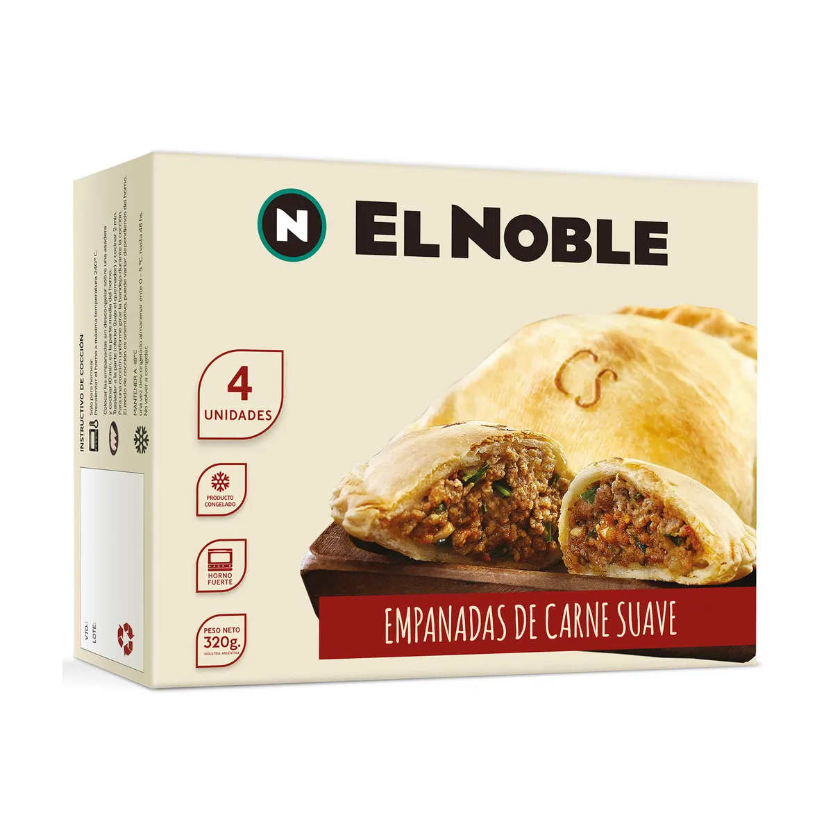 Empanadas El Noble carne 4 u.