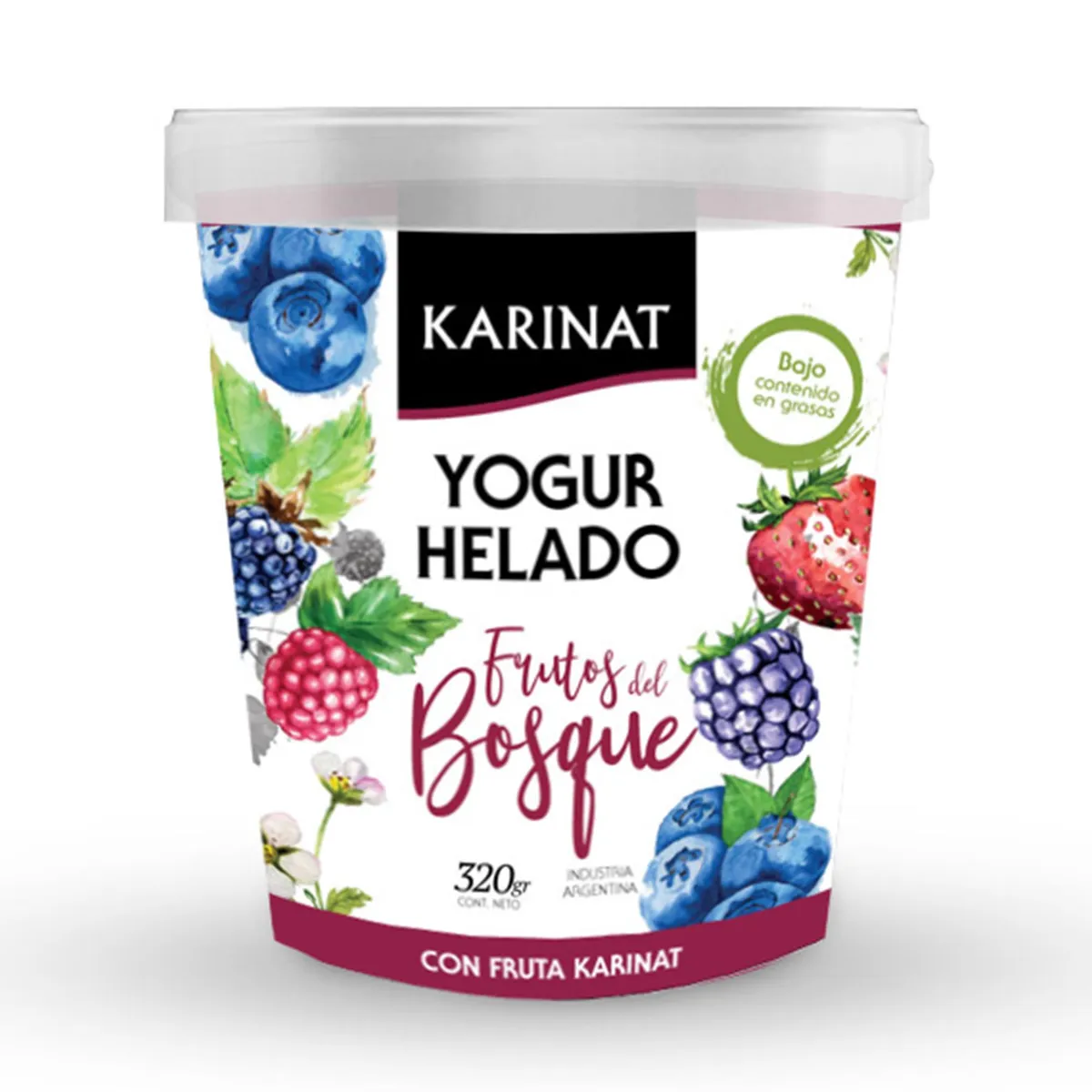 Yogur helado Karinat frutos del bosque 320 g.