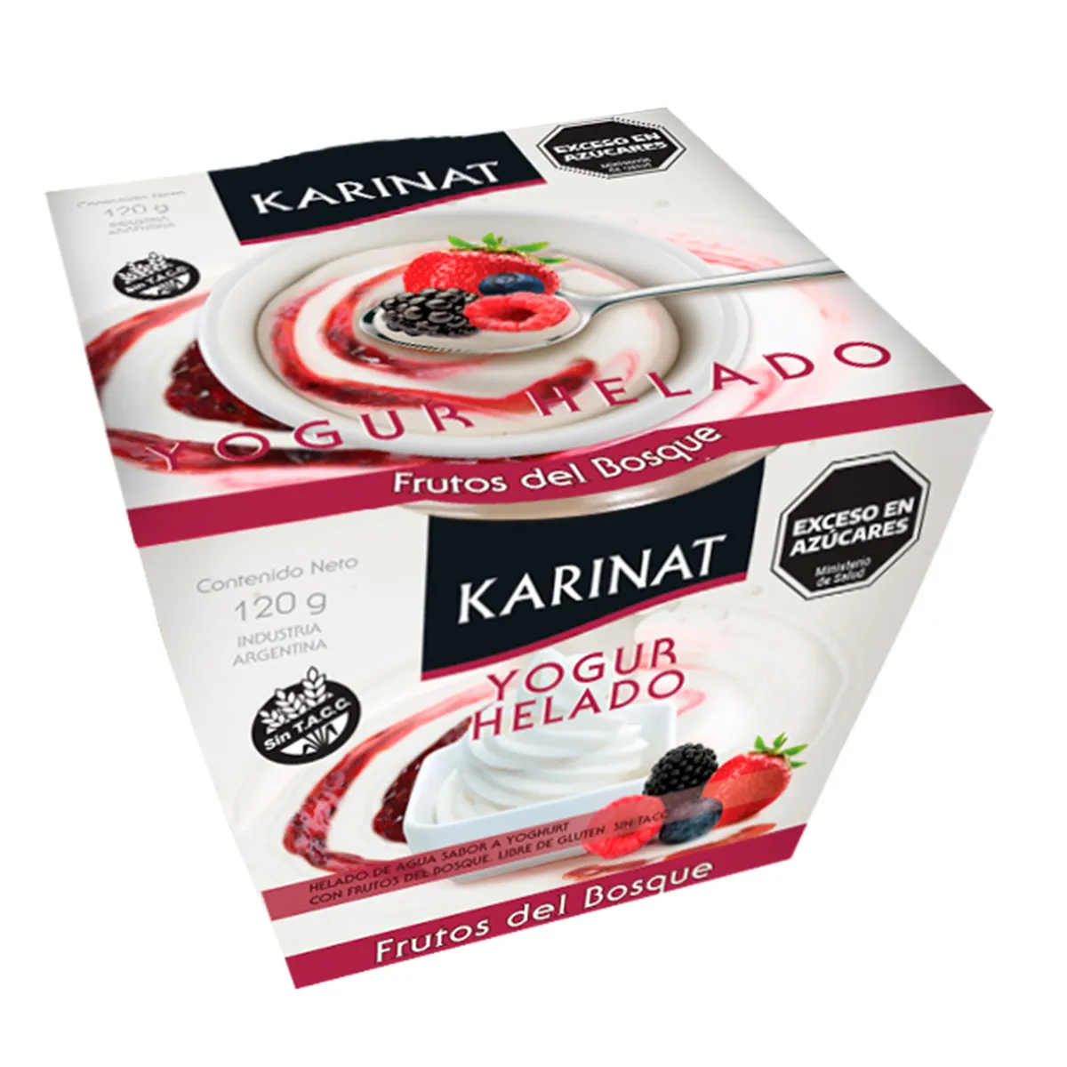 Yogur helado Karinat frutos del bosque 120 g.