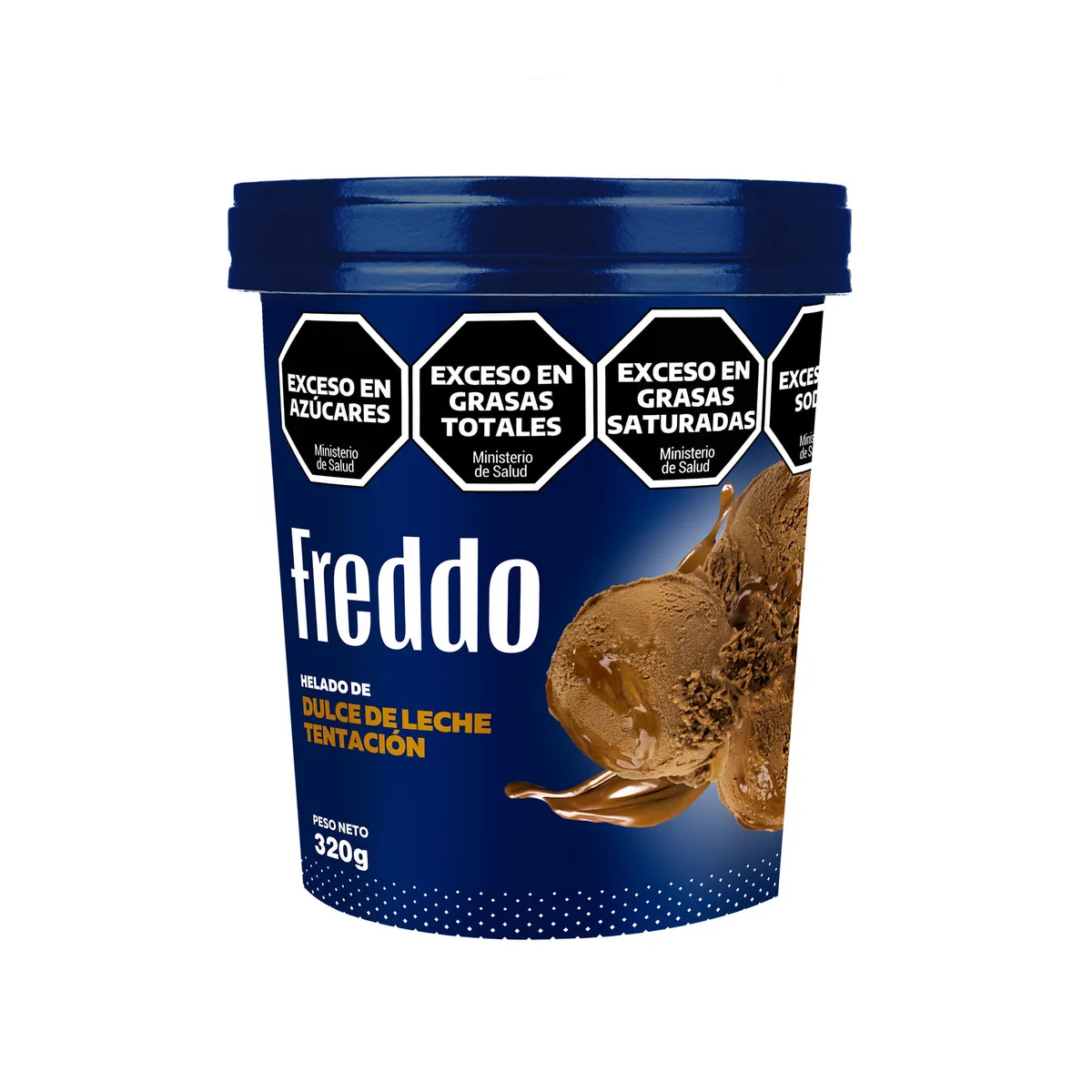 Helado de dulce de leche tentación Freddo en pote 320 grs