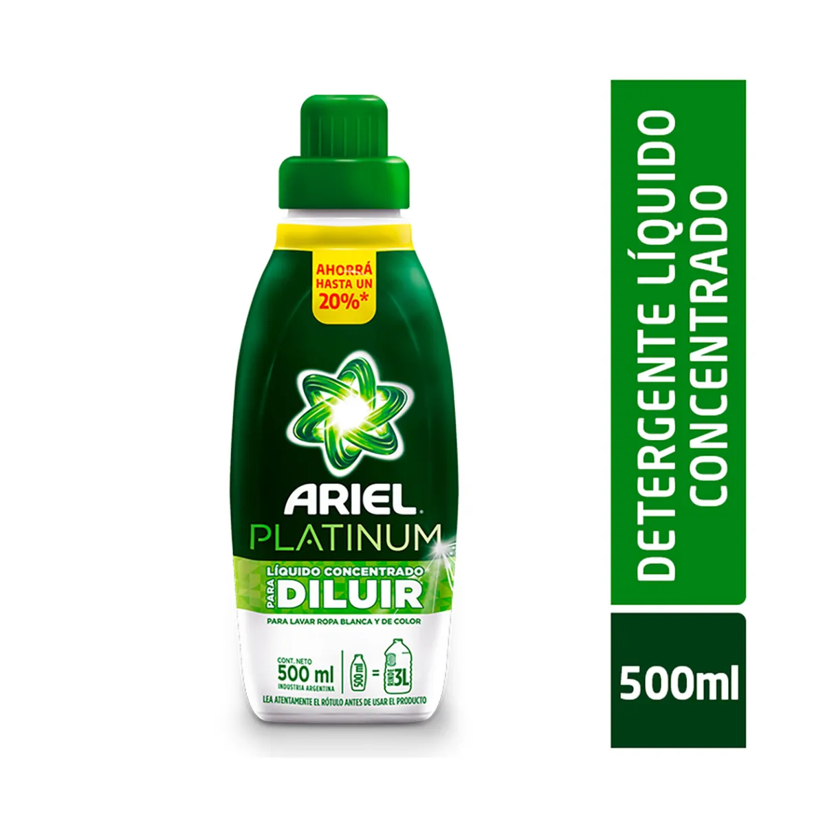 Jabón líquido Ariel diluible en botella 500 ml
