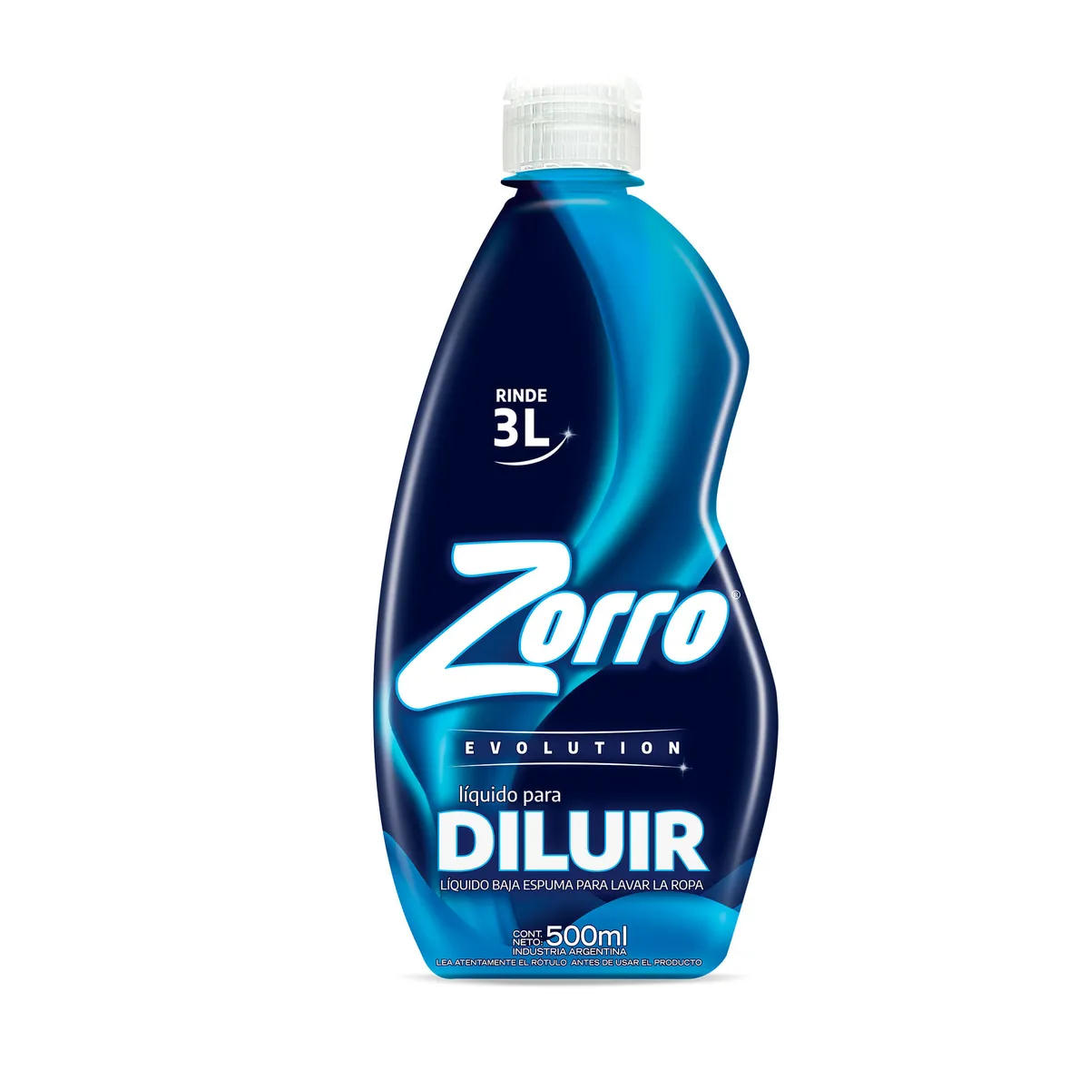 Jabón líquido para ropa Zorro para diluir evolution 500 cc.
