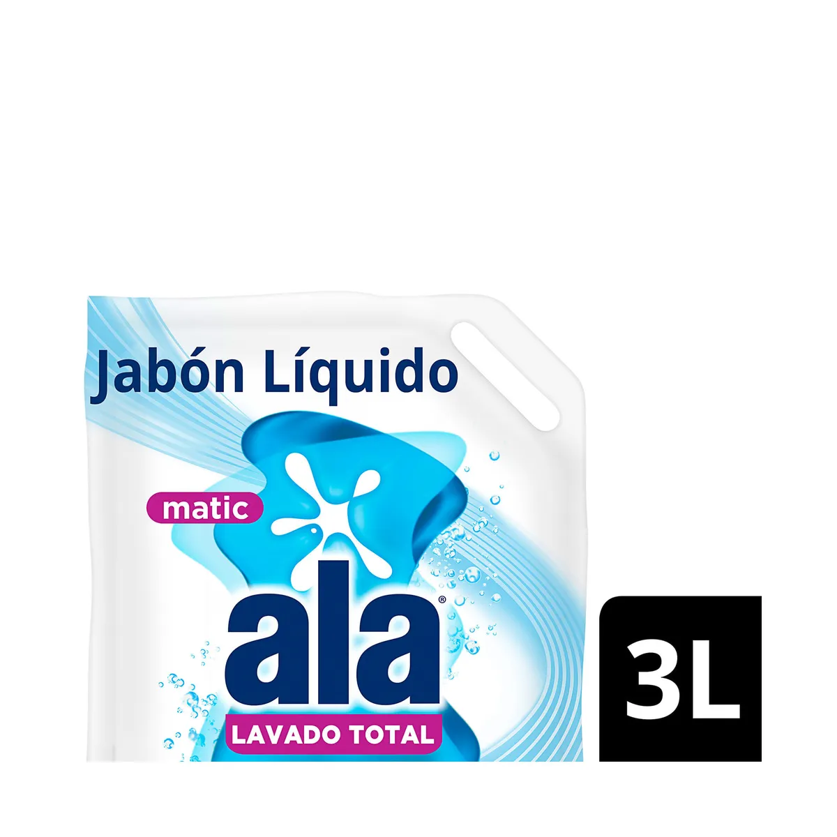 Jabón líquido Ala Matic máxima blancura 3 lts