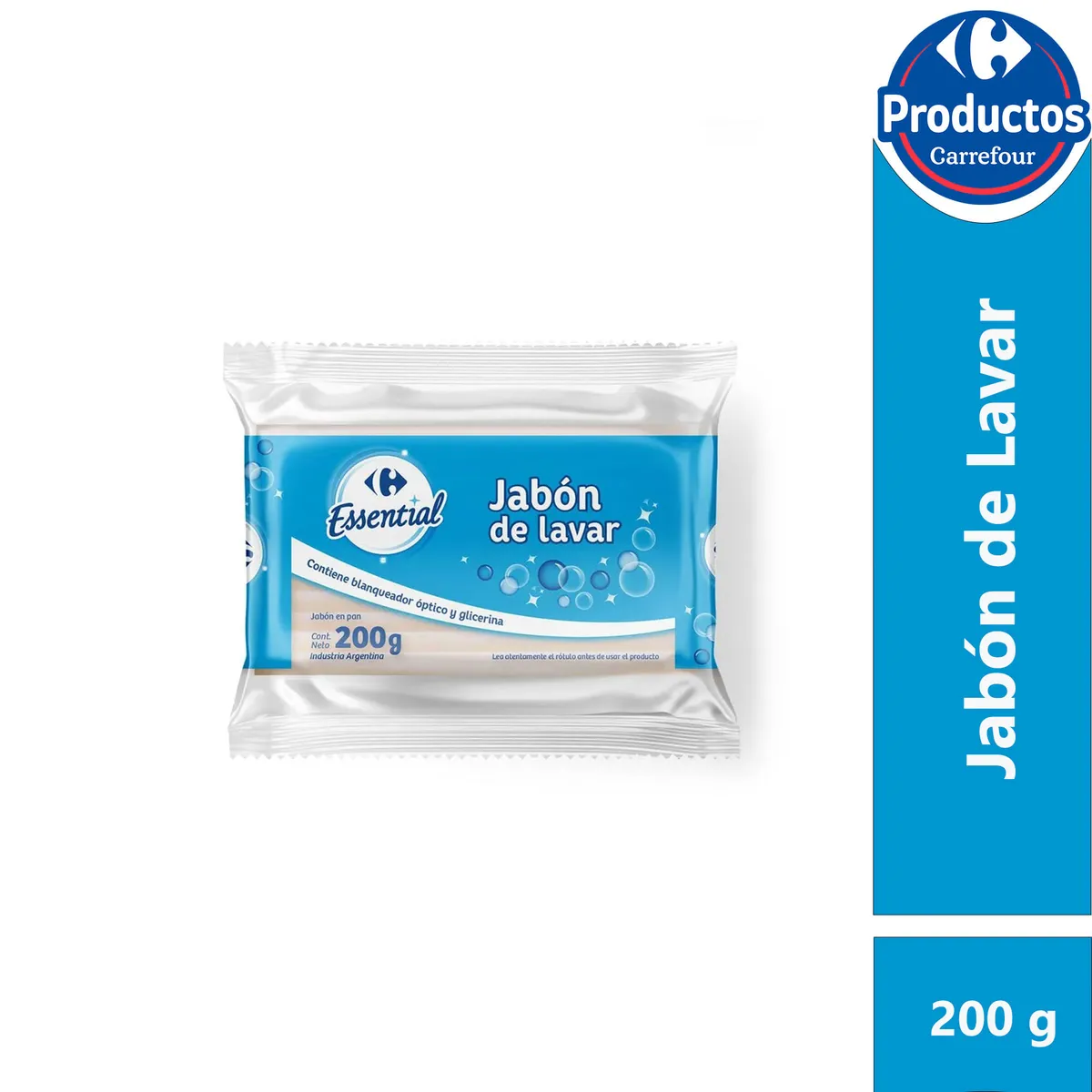 Jabón en pan Carrefour Essential 200 g.