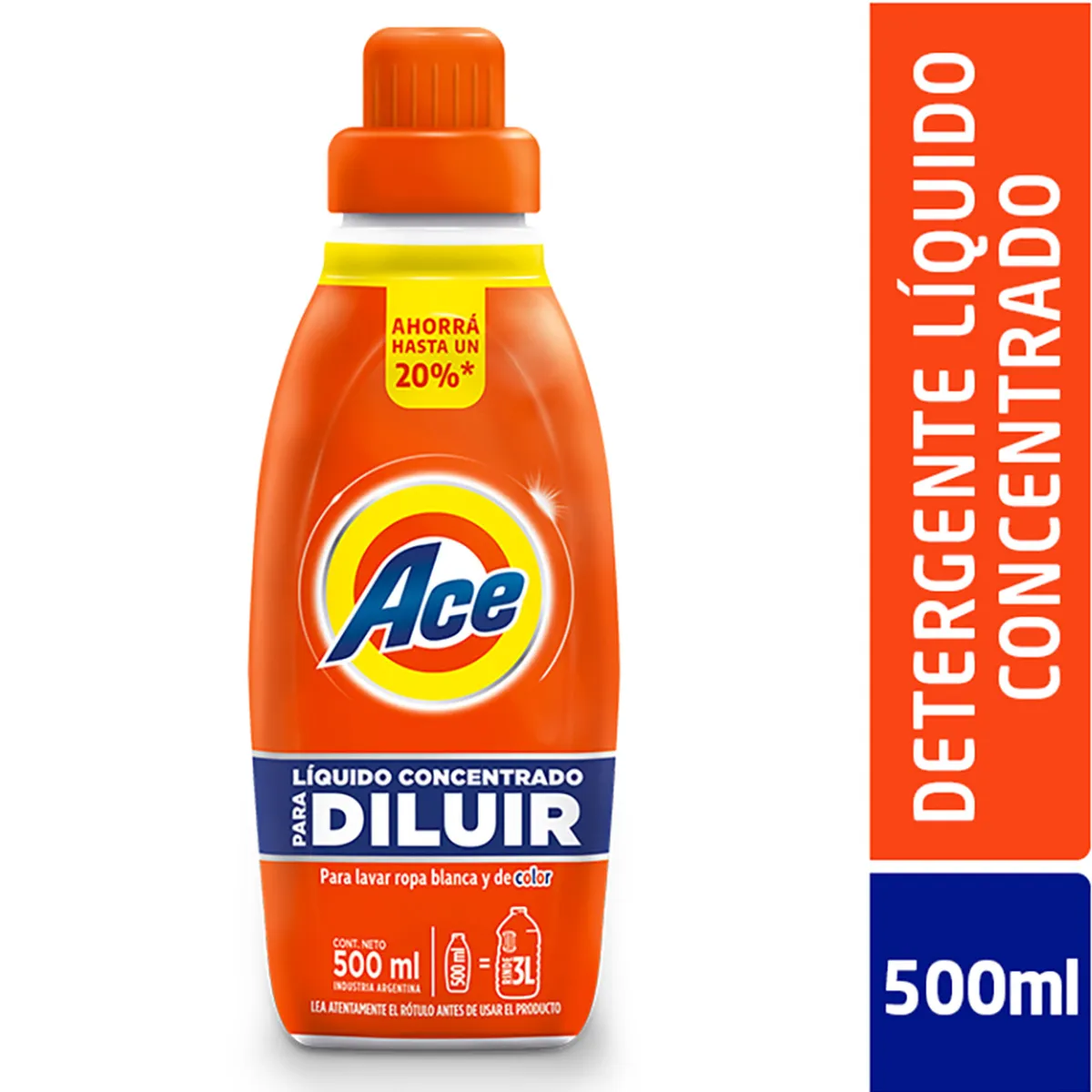 Jabón líquido para diluir Ace clásico en botella 500 ml